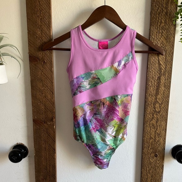 Capezio Future Star Girls Vibrant Multi Color Dance Leotard One-Piece Size Small - Picture 7 of 16